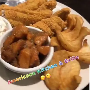 Catfish &amp; fries with candied yams