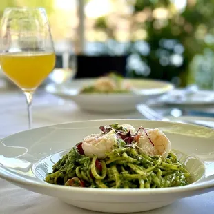 Pesto Pasta with Shrimp