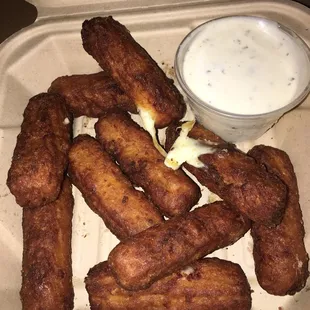 If you're craving crunchy, smelly, burned mozzarella cheese sticks, you're in luck!