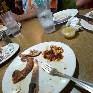 Empty plates - 3 sets.