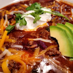 Featured beef chili.
