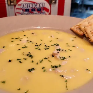 Featured Chicken Velvet Soup.