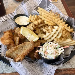 Blue Gill fish &amp; chips