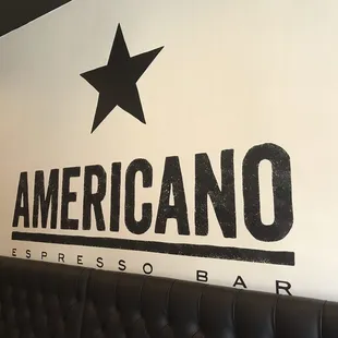 a black star on the wall