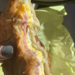 ham egg &amp; cheese Croissant Sandwich