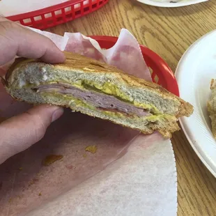 Cuban sandwich. Almost no pork, and what is in there is sliced not shredded