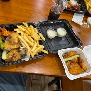 Hot, mango hab, and garlic parm