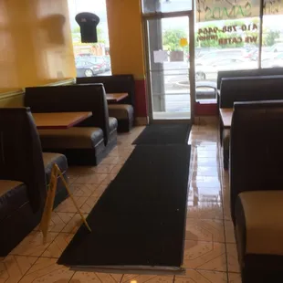 the inside of a restaurant