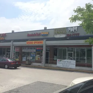 Outside next to the H-Mart