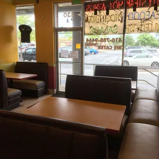 the inside of a restaurant