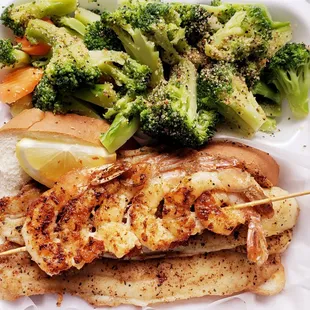 9'5'19 Grilled Lemon Pepper Catfish Meal w Grilled Shrimp Add on !!