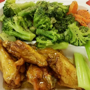 2'1'19 Honey Lemon Wings w Mixed Veggies