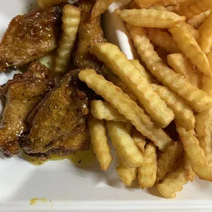 Honey lemon pepper wings