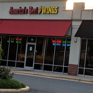 the front of a restaurant