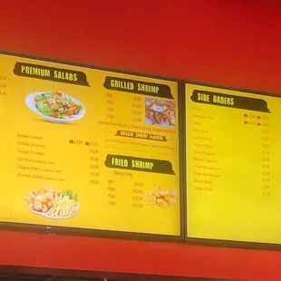 menu and prices