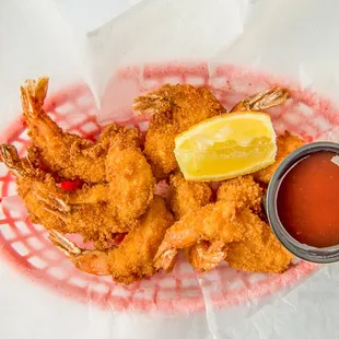 Home-made fried shrimp dipped in our famous better. Seasoned with Cajun, Lemon Pepper, or Garlic Pepper to your liking.