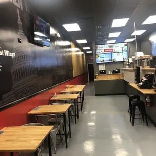 the inside of a restaurant