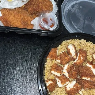 Crispy Chicken Rice Bowl Chicken Tenders Combo
