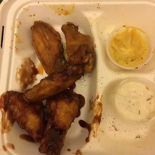 Honey bbq and old bay wings