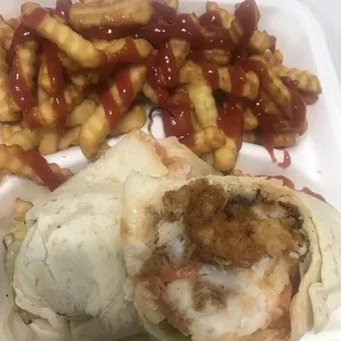Catfish wrap combo