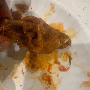 Dried old recooked wing.