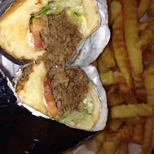 Steak and Cheese low quality meat! Looks like ground beef. Gross didn&apos;t eat it and should of returned it .
