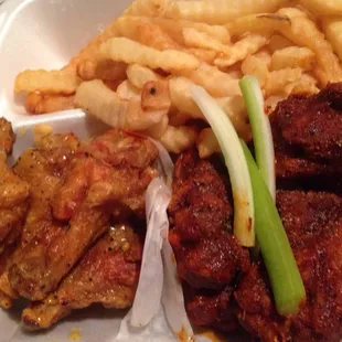 10-piece Wing combo deal (I ate some of the fries :-) )