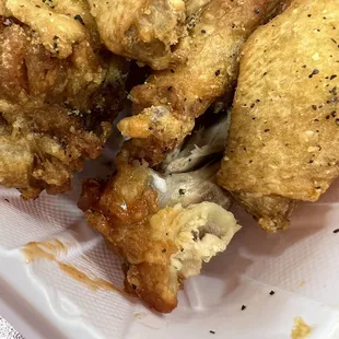 Really dry lemon pepper wings...