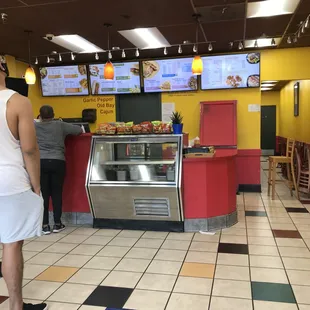 the inside of a restaurant