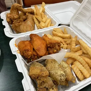 3 Pc Whole Wings, Hot wings, Lemon Pepper wings