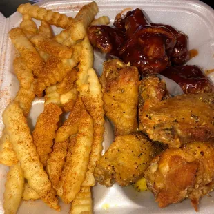 Half and half - bbq and lemon pepper