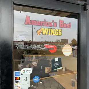 the window of a restaurant