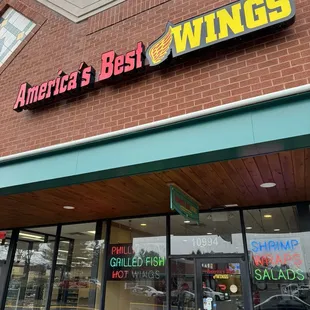 the front of the restaurant