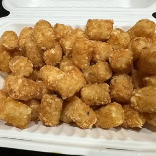 a tray of chicken nuggies