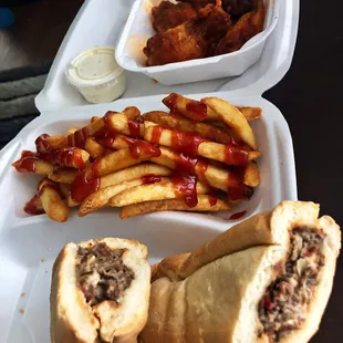 Steak Sub and Wing Combo