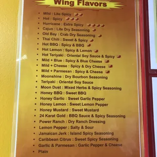 Wing flavors explained and broken down!