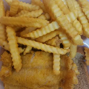 Mediocre catfish and fries