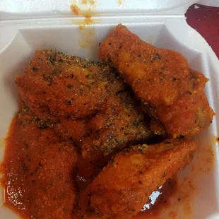 Lemon garlic pepper wings Code Red HOT!