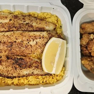 12&apos;1&apos;2023 2 Piece Swai Fish &amp; Lemon Garlic Wings