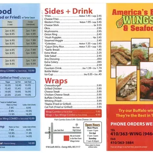 Menu, Page 1