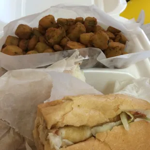 Grilled Tilipia and fried okra