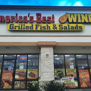 the front of the restaurant