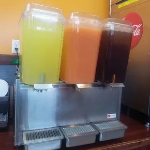Lemonade, mango peach and sweet tea