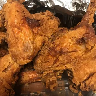 Fried whole chicken wings