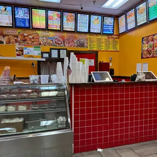 a view of the inside of a restaurant