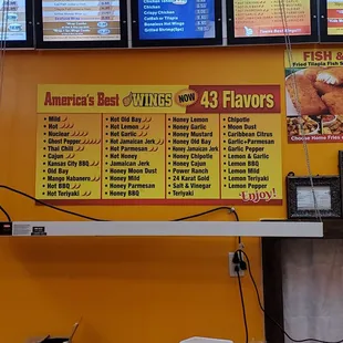 menus and prices