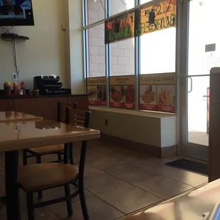 a view of the inside of a restaurant