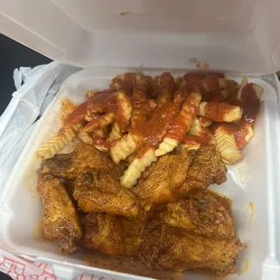 10 piece hot lemon pepper wing combo