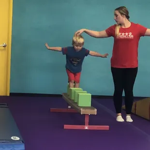 Liam loving his new class.