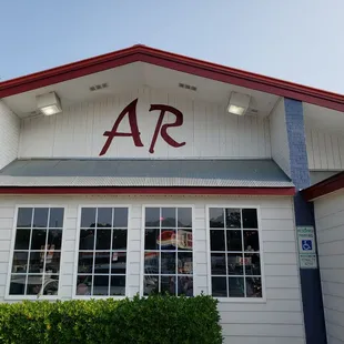 the front of the restaurant